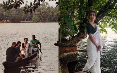 साड़ी पहन केरल में वेकेशन एन्जॉय करती नजर आईं Malavika Mohanan, शेयर की खूबसूरत तस्वीरें